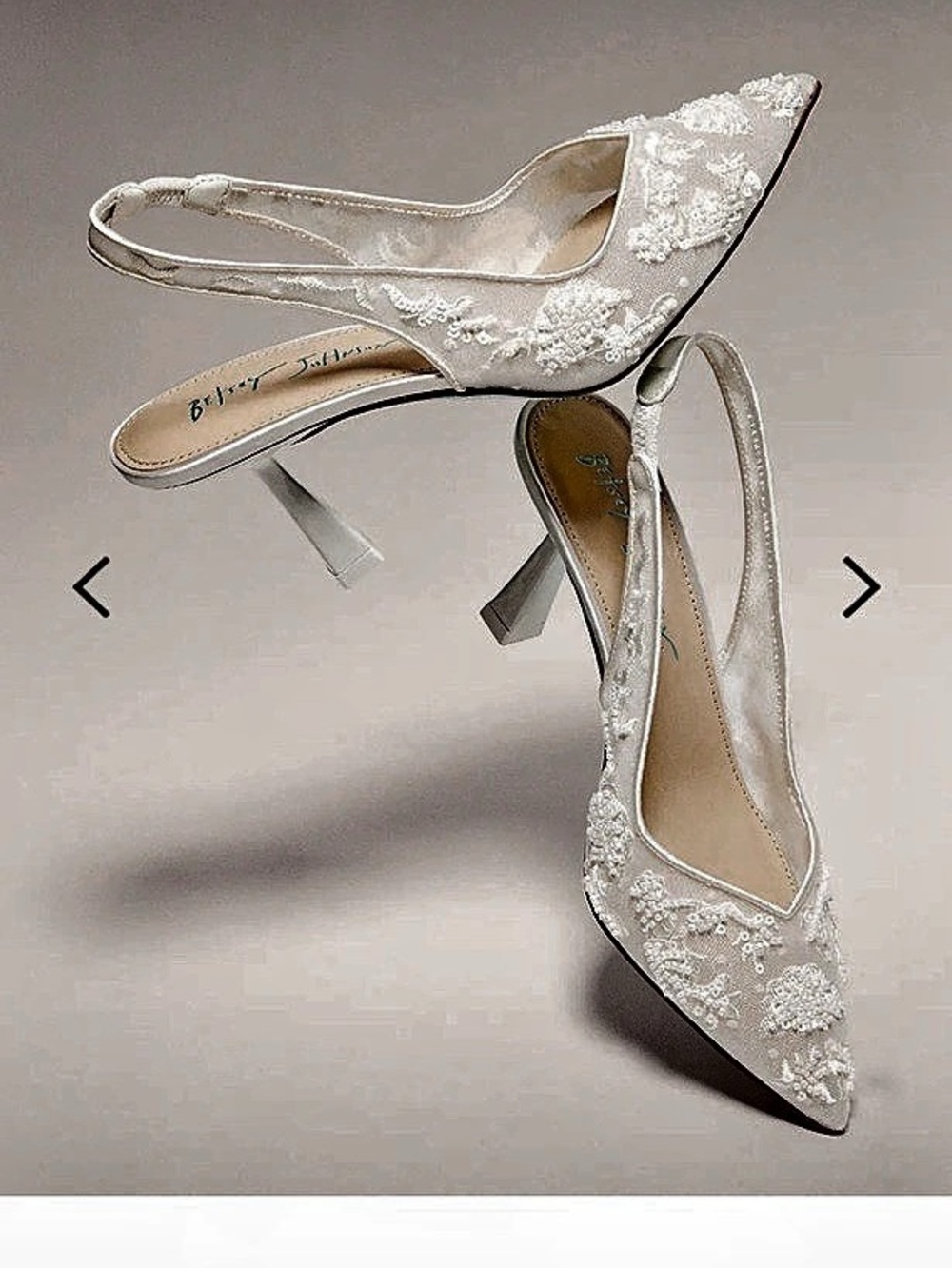 Betsey Johnson Nikki Ivory Slingback Heels